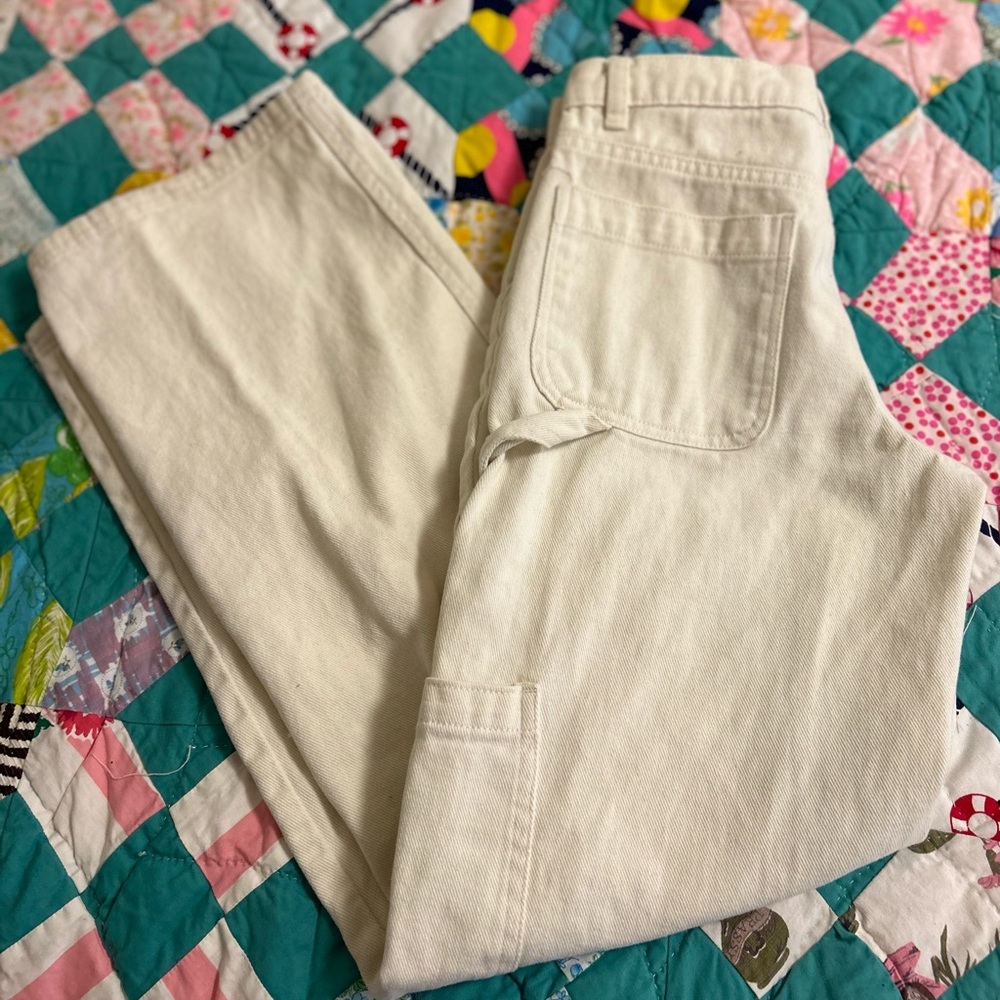 Cream Cargo Pants